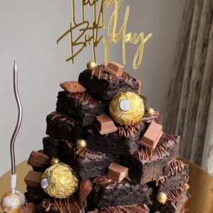 Brownie mountain cake