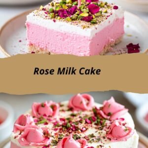 Rose malai cake